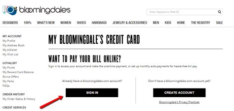 bloomingdale's login.